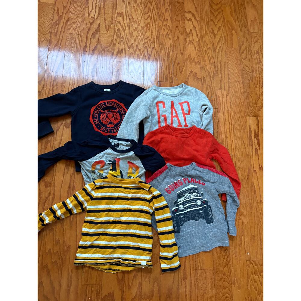 GAP Boys 5T Long Sleeve Shirt 6 Piece Bundle - Picture 2 of 5